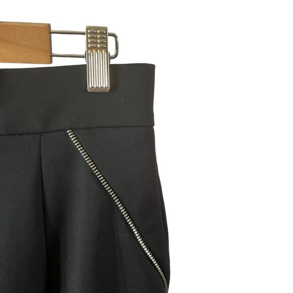 Zara Zip High Low Black Flounce Skirt Size Small - Picture 8 of 10